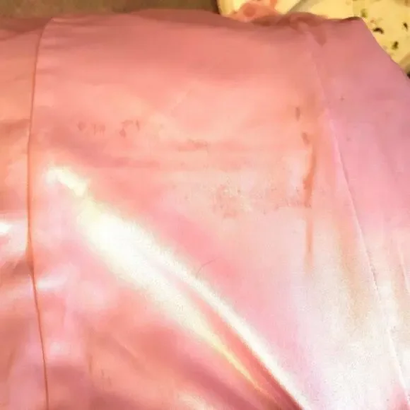 Vintage Pamela McCoy Pink Classic Quilted Leather Coat Size S Lined 2 Pockets - Picture 8 of 10